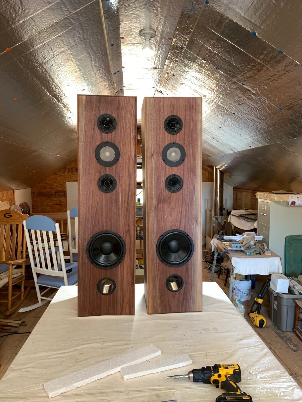 Solid Walnut tower Speakers