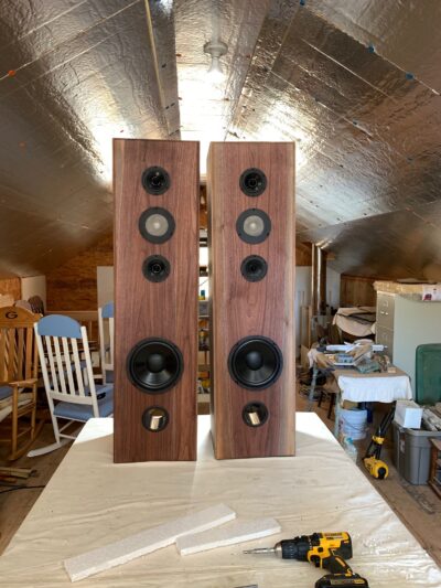 Solid Walnut tower Speakers