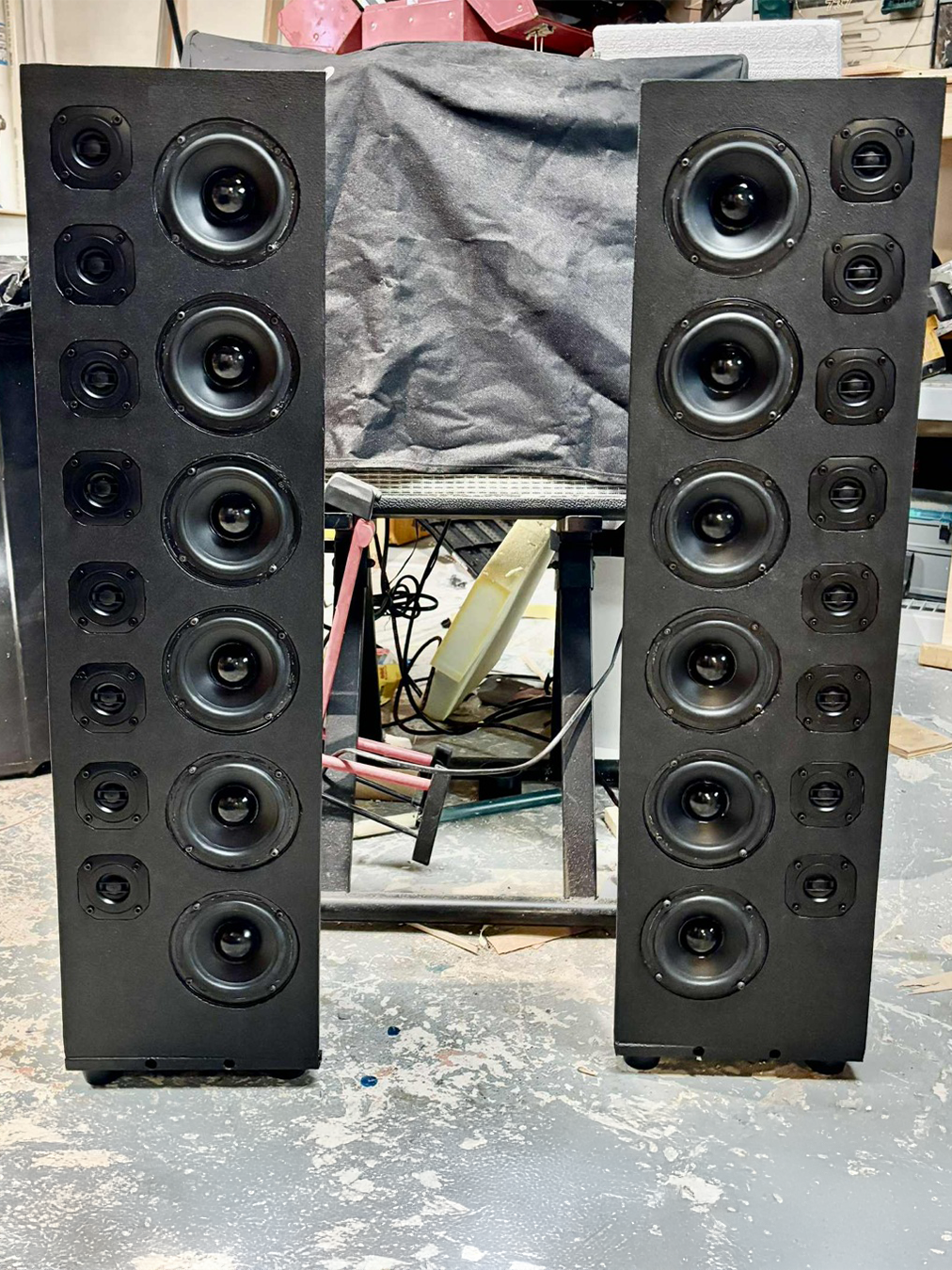 SLA Build | 12 – 4″ drivers and 16 -“1/2” tweeters